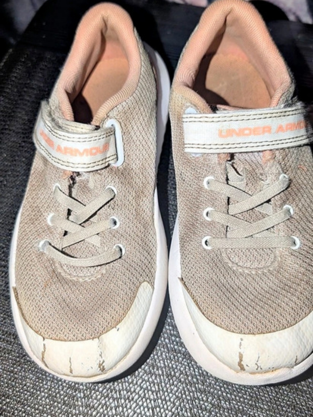 Under Armour UA Assert 9 AC Kids Sneakers Gray Orange US 1.5Y